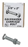 Carriage Bolt, 3/8 x 2