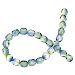 Czech Fire Polish Glass Beads 6mm Round Two Tone Blueberry/Green Tea (25)