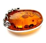 Baltic Honey Amber Sterling Silver Little Museum Collection Classic Pin 19th Century