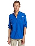 Columbia Women's Bahama Long Sleeve Shirt, Vivid Blue, X-Large
