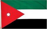 Outdoor Living : Jordan National Country Flag - 3 foot by 5 foot Polyester (New)