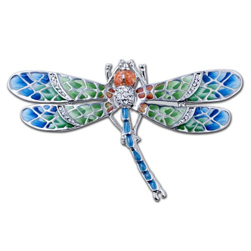 Blue Green Color Dragonfly Brooches And Pins