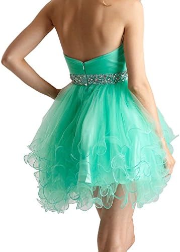 jjhouses Sweetheart Tulle Short Prom Homecoming Ball Gowns Sweet 16 (2, Lake Green)
