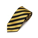 Yellow & Black School College Tie Woven Stripe Tie