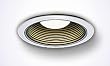 Cooper Lighting One-Light 5-Inch Recessed Ceiling Light Fixture Kit with Black Baffle and White Trim, P300TW