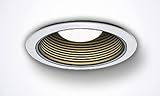 Review Halo P300TW / Cooper Lighting P300TW One-Light 5-Inch Recessed Ceiling Light Fixture Kit with Black Baffle and White Trim
