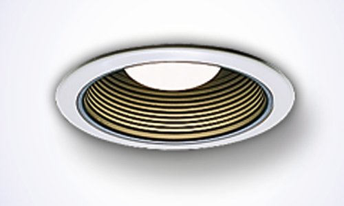 Cooper Lighting One-Light 6-Inch Recessed Ceiling Light Fixture Kit with Black Baffle and White Trim #P300TW