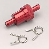 Edelbrock/Russell 645130 Red Anodized Aluminum Street Fuel Filter