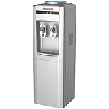 Honeywell HWB1052S2 Cabinet Freestanding Hot and Cold Water Dispenser with Stainless Steel Tank to help improve water taste and avoid corrosion, Back Handle for EASIER HANDLING, Silver