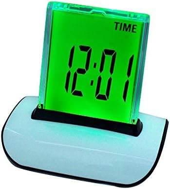 Chericare 7 LED Color Changing Digital LCD Alarm Clock with Thermometer Calendar
