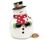 Jolly Snowman Christmas Cookie Jar Adorable Storage Jar For Holiday Treats