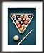 Billiard Balls in Rack with Pool Stick Framed Art Poster Print by Richard Harris, 18x22