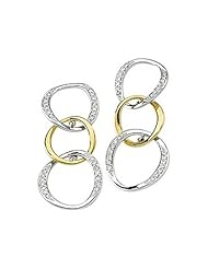 14K Two-Tone Gold Diamond Earring - 0.33 Ct. -- LIFETIME WARRANTY