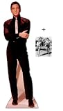 *FAN PACK* - ELVIS IN BLACK SUIT AND WHITE TIE - LIFESIZE CARDBOARD STAND-IN (CUTOUT / STANDEE / STANDUP) - INCLUDES 8X10" (25X20CM) STAR PHOTO - FAN PACK #152IMAGE