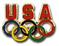 USA Olympics Five Rings Pin