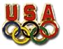 USA Olympics Five Rings Pin