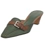 Prada Women's Buckle Front Square Toe Slide Shoes