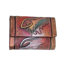 Buy Anuschka Bags HAND PAINTED Three-Fold Wallet #1070AS Ladies by Anuschka