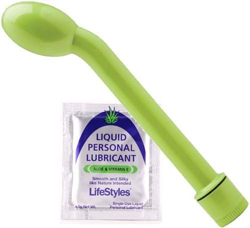 Green Waterproof 8 inch Multi-speed g-spot Massager for Women LifeStyles Lube Edition by XO Labs