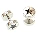 Jewelry : Fake Plug with Star Logo - Sold as Pair