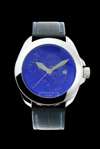 Android Men's Tattooed Banker Tiger Edition Automatic Date Window Leather Strap Watch
