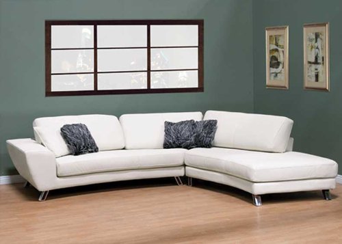 New 2Pc Contemporary Leather Sectional Sofa, #BM-B221