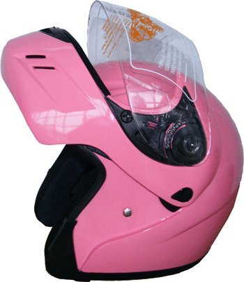 Modular Flip up Motorcycle Sports Helmet DOT Flat Pink size XL