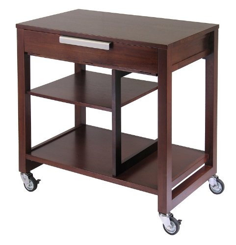 Contemporary Antique Walnut Finish Portable Computer Desk