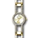 Clyda - CLA0276HTBX - Montre Femme - Quartz analogique - Bracelet bicolore acier et dor&eacute; empierr&eacute; - Lunette empierr&eacute;e