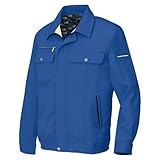 秋冬物 AITOZ アイトス  長袖ブルゾンB AZ-6560  006ロイヤルブルー×イエロー 4L