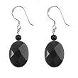 FOJO's Onxy Faceted Oval Earrings