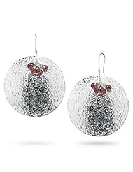 6.50 Cts Garnet Earrings in Sterling Silver