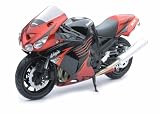 1:12 Scale Newray 2009 Red Kawasaki ZX-14 Diecast Motorcycle Model