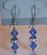 Sapphire w/Rhinestone Swarovski Crystal Earrings