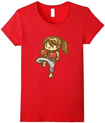Women's Fittys Kickboxing Girl T-Shirt for Men, Women & Kids Large Red