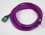 100' 12/3 SJTW Pro Glo Lighted Extension Cord w/CGM Purple