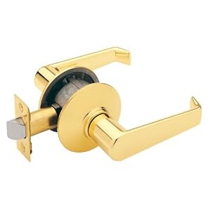 Schlage F10VELA605 Elan Passage Lever, Bright Brass by Schlage