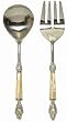 Decorative Salad Servers with Mother of Pearl Handles