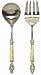 Decorative Salad Servers with Mother of Pearl Handles