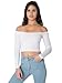 American Apparel Women's Cotton Spandex Long Sleeve Off-Shoulder Top