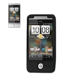 New Fashionable Silicone Protector Skin Cover Case HTC HERO GOOGLE3 BLACK With Screen Protector