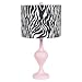 Pink Large Curvature Lamp with Zebra Print Shade