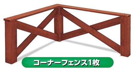 天然木ウッドデッキ別売企画フェンス　 ●コーナーフェンス１枚