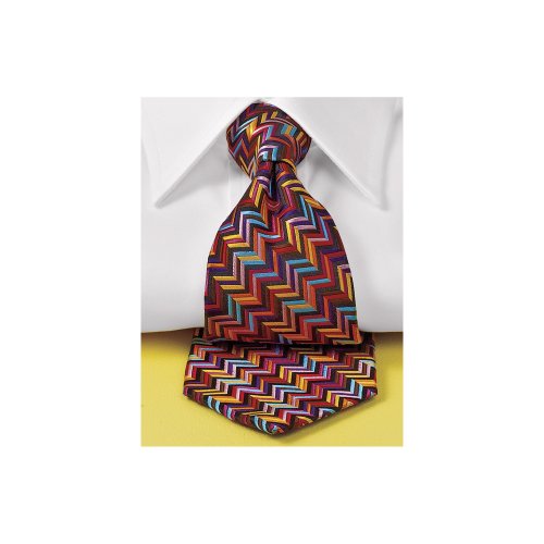 Herringbone Houndstooth Silk Tie
