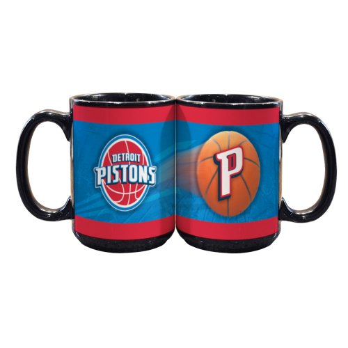 NBA Detroit Pistons 2 Pack 15oz Black SportsBall Mug