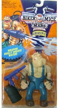Biker Mice from Mars: Greasepit action figure - weapon really shoots water! by Biker Mice from Mars