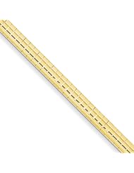 14k Yellow Gold 18in 4mm Domed Omega Necklace. Metal Wt- 24.45g