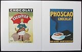 2 French Cafe Art Prints - Chocolate Theme