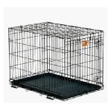 Midwest Life Stages Single-Door Folding Metal Dog Crate, 24 Inches by 18 Inches by 21...