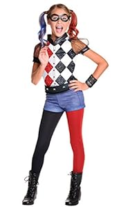 Rubie's Costume Kids DC Superhero Girls Deluxe Harley Quinn Costume, Medium